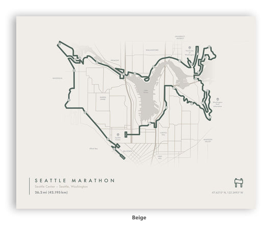 Seattle Marathon Map (Personalized)